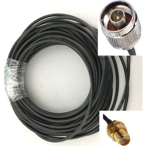 RP-SMA Female Pin to N Male Plug RF Coaxial Extension Jumper Cable LMR195 Cable 50ohm 1m 3M 5M