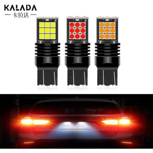 2pcs High Bright Car LED Lights S25 1156 Ba15s For Auto Turn Signal Lamps T20 7443 Brake Bulbs Canbus No Error P21/5w 12V Diode