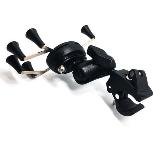 Universal Motorcycle Bicycle Handle Bar Rail Mount Cell Phone Holder Stand for 4-6 inch Mobile Phones and GPS