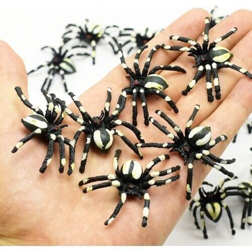 Terror Evil Do Frightening Simulation White FLOWER Spider Halloween April Fools' Day Toys