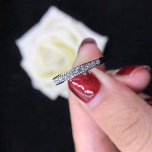 Lovely Band Ring Pure Gold 585 Faultless Diamond Engagement Ring For Woman Fine Wedding Jewelry Retail&wholesale