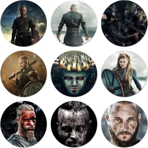 Vikings Serie Icons Pins Badge Decoration Brooches Metal Badges For Clothes Backpack Decoration