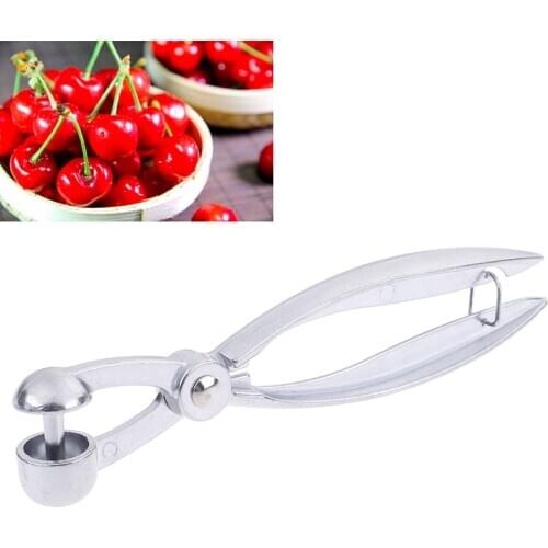 1Pc Stainless Steel Handheld Cherry Pitter Fruit Olive Core Seed Core Remover Fruits Tools Gadget Kitchen Accessories