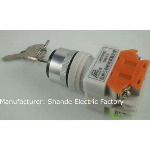 1NO+1NC key switch 2 position spring return