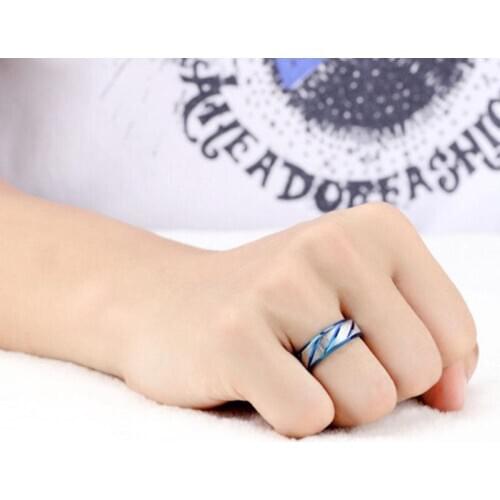 2021 European And American Fashion Slimming Ring Stainless Steel Ring Simple Inner Arc Double Beveled Edge Batch Flower Ring