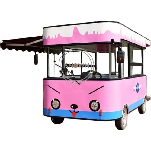 2020 Beautiful Electric Street Food Trailer Food Truck with Kitchen Equipment and support customize