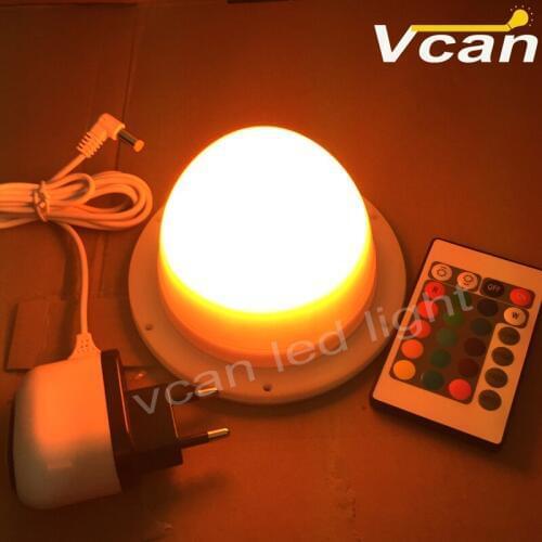 6PCS DHL Free Shipping 38LEDS Super Bright 16 Colors Change Waterproof Battery Powered Led Light Base