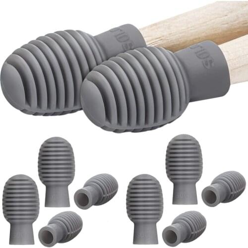 SOLO 8Pcs Drum Mute Drumstick Silent Tip Drum Dampener Rubber Practice Percussion Tips Mute Replacement Accessory