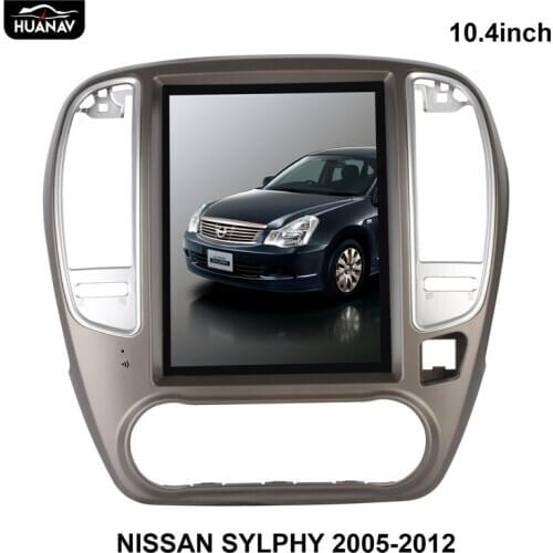 Android Tesla style 10.4 inch Car GPS Navigation For NISSAN SYLPHY 2005-2012 Car multimedia Auto radio player No DVD player
