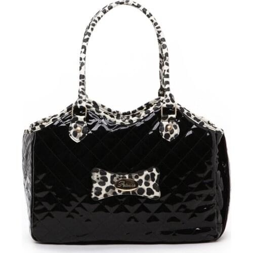 Black Ladies Design Pvc Cotton Blended Quality Pet Dogs carrier Bag Free Shipping By CPAM Dogs bag