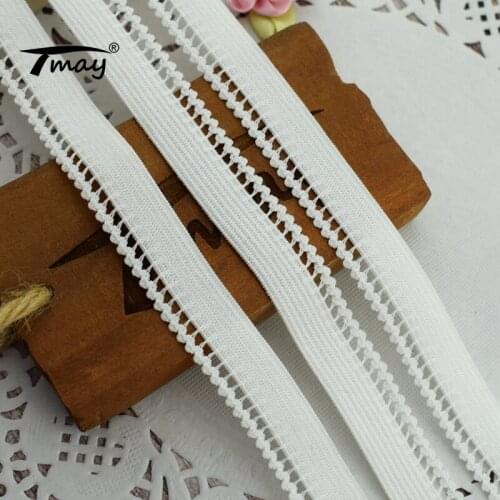 #1379 Optical White Elastic Bands 11MM(3/8") wide elastic rubber band for Pants Lingerie Edge Stretch Lace Trim Ribbon Very SOFT