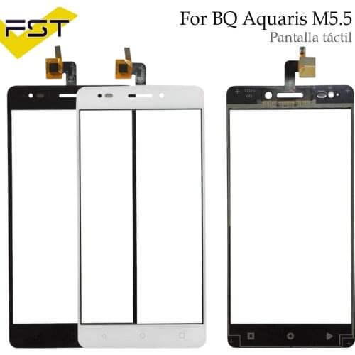 Black/White For BQ Aquaris M5.5 Touch Screen Digitizer Glass Touch Panel For BQ M5.5 Touch Sensor Pantalla tactil No Lcd