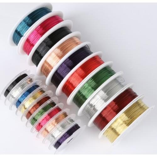 0.3mm 0.4mm Colorful Copper Wire Alloy Cord Beading Wire DIY Craft Making Jewelry Cord String Accessories
