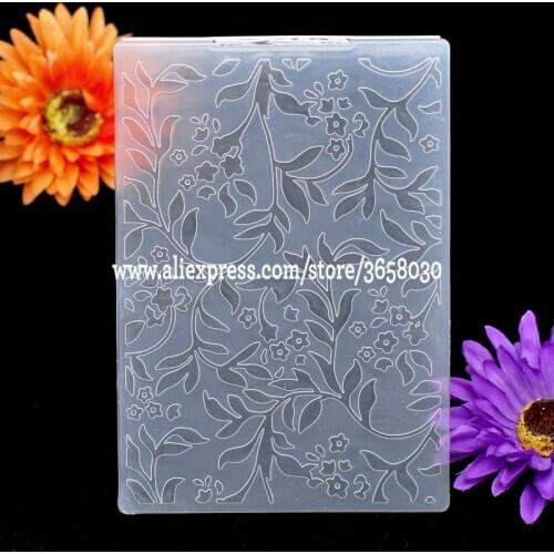 Branches Leaves Flower Plastic Embossing Folder For Scrapbook DIY Album Card Tool Plastic Template 10.6x14.5cm 8070844