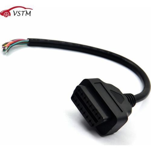 OBD OBD2 16Pin Female Extension Opening Cable Car Diagnostic Interface Connector OBD II Female Converter OBD2 Male Cable