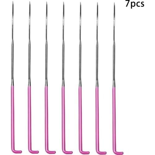 LMDZ 7 Pcs Pink Felting Needles, Wool Felting Supplies Felting Needles Kit Needle Felting Tool with Plastic Box for Doll Making
