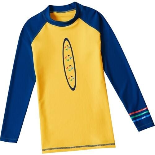 Young Children Surfing Beach Sundresses Swimming Rashguard Shirt Sleeves