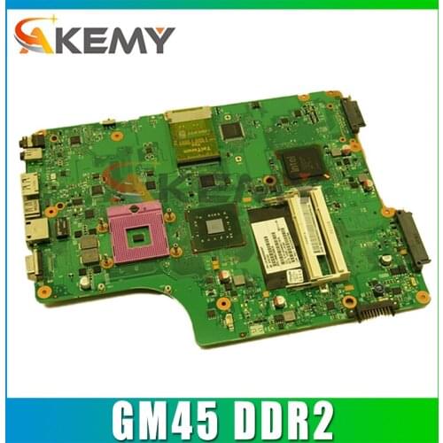 AKEMY V000198040 Laptop Motherboard For toshiba satellite A500 A505 intel GM45 DDR2 Mainboard full tested