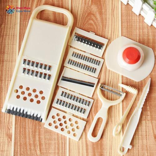 11 Pcs Multifunctional Shredder Fruit Vegetable Peeler Potatoes Slicer Dicer Chopper Cutter Easy Kitchen Tools