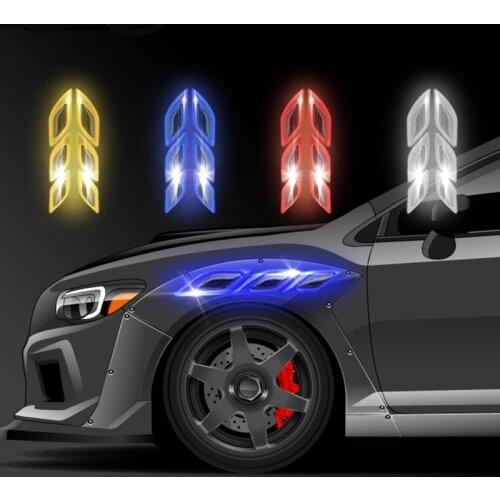 New 3D Carbon Fiber Car Sticker Reflective Strips Carbon fiber Auto Truck Motorcycle Decor Bumper Strip Safety Warning Stickers