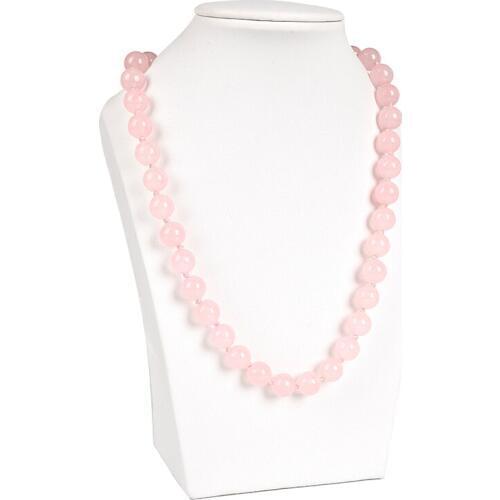 Full of girls' vibrant colors 10mm Rose Quartz Necklace Customized For Romantic Necklace Findings 20inch From Wholesaler H23