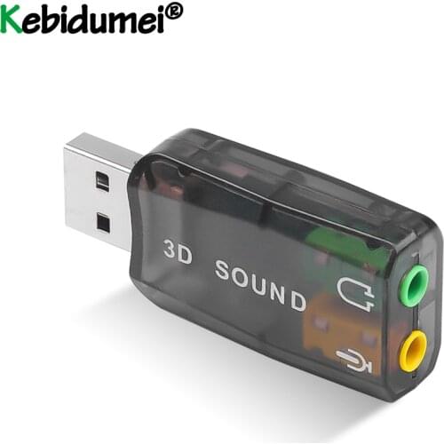Portable Mini External Usb To 3.5mm Mic Headphone Jack Stereo Headset 3d Sound Card Audio Adapter Speaker Interface For Laptop