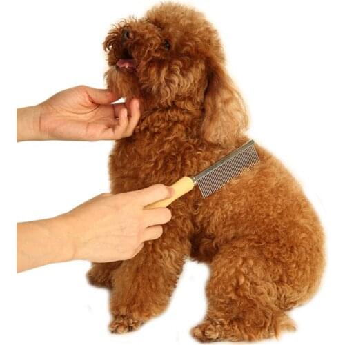 Pet Dog Combs Care Supplies Pet Single Row Wooden Handle Comb for Dogs and Cats, to Remove Hair Knot