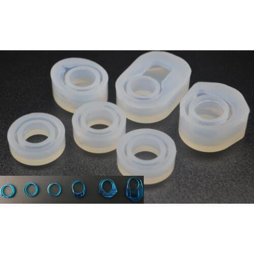 Assorted Size Silicone Mold for jewelry finger ring mold 6styles Resin Silicone Mould handmade tool DIY Craft epoxy resin mold