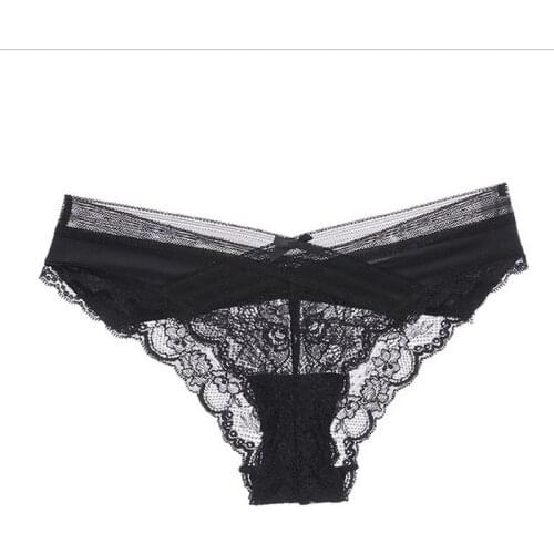 2019 Cotton Thong Panties Sexy G-string Briefs Lace Thongs Women Underwear Panties for Female Girls Ladies Pantys Underpants