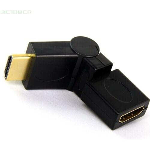 Generic HDMI Male To Female Right Angle Elbow Rotation 360 Degree Adapter HDMI Connection HDTV 30PCS/LOT