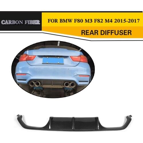 Carbon Fiber Rear Diffuser Lip for BMW F80 M3 F82 M4 Coupe Sedan Convertible 2015 2016 2017 Bumper Spoiler