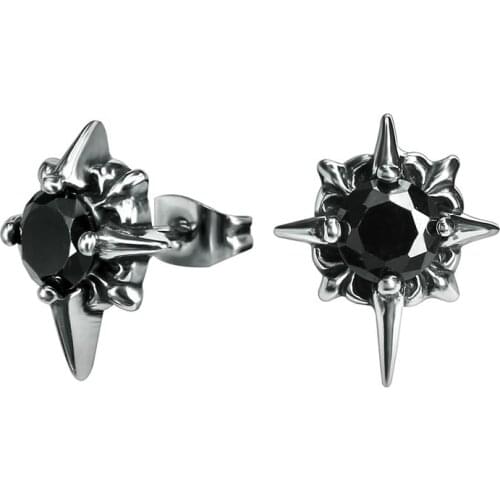 XMen and Women High Quality Metal Earrings Black Punk Starry Sky Earrings Jewelry