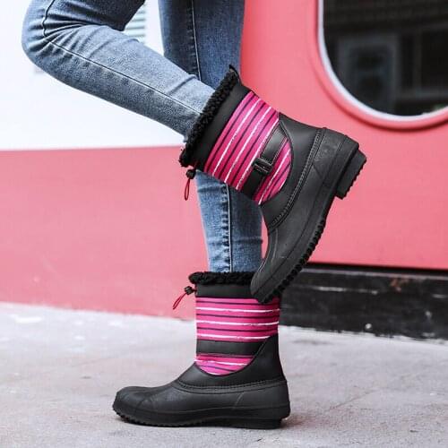 Moipheng 2021 New Winter Snow Boots Women Mid-Calf Size 36-42 Platform Boots Non-slip Female Shoes Warm Lace-up Booties Shoes