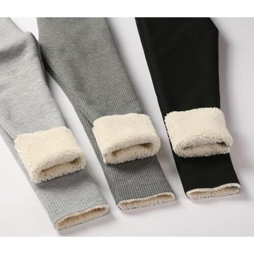 2020 Winter New Girls Pants Children Thick Warm Trousers Girls Leggings Warm Elastic Waist Cotton Leggings Girl Slim Pants W839