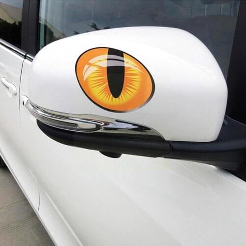 1 Pair Simulation Cat Eye Car Sticker 3d Vinyl Sticker Creative Wall Car Decoration Fashion Sticker L9A3