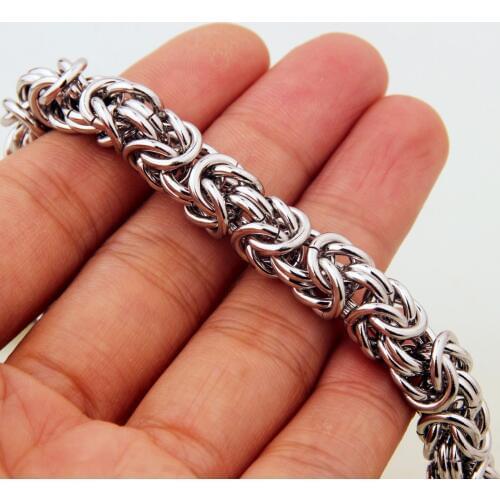 7"-40" Handmade Shiny 8MM 316L Stainless Steel Silver Color Round Link Chain Mens Necklace or Bracelet Bangle Jewelry