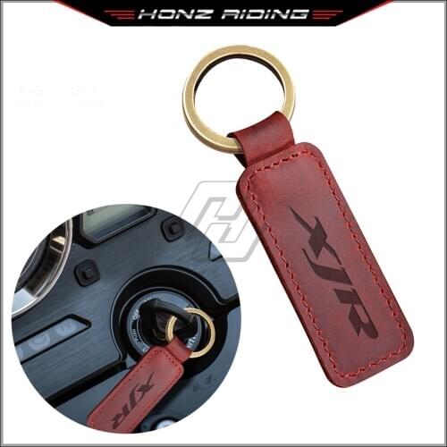 For Yamaha XJR400 XJR1300 XJR 400 1300 Motorcycle Keychain Cowhide Key Ring