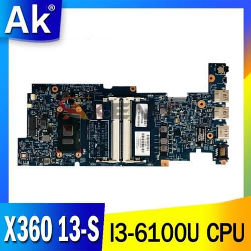 For HP X360 13-S Laotop Motherboard CPU I3-6100U 14265-1 14265-2 448.05H03.0021 /0011 100% Working 827822-501 827822-001