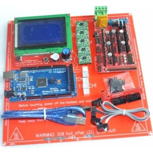 Fast Free Ship 3D Printer Motherboard Suite RAMPS 1.4 for Arduino mega 2560 A4988 driver board 3D Printer Kit
