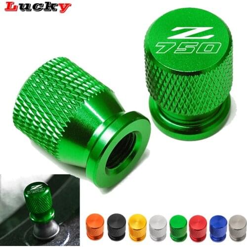 Motorcycle Tire Valve Air Port Stem Cover Cap Plug CNC Aluminum Accessories For Kawasaki Z750 Z750 2007 2008 2009 2010 2011 2012