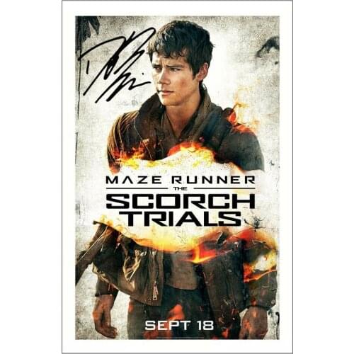 MAZE RUNNER SCORCHED EARTH TRIALS DYLAN O'BRIEN SIGNED Art Silk Poster Print 24x36inch