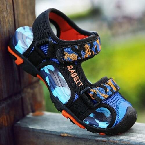 Summer Mesh Kids Sandals Camouflage Style Sandals For Kids School Sports Shoe Children Boy Antiskid Comfortable Baby Shoes