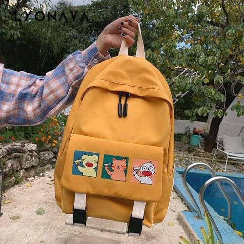 Small Backpack Women 2020 Brand New Fashion College Style Female Students School Bags Cartoon Print Backpacks for Teenage Girls