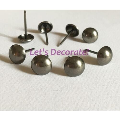 Copper Nail, 11.4mm*23mm100pcs Matte Gun Black Color Decorative Nails,Upholstery Tacks,Thumb Tacks, Hobnails,DIY Accessory