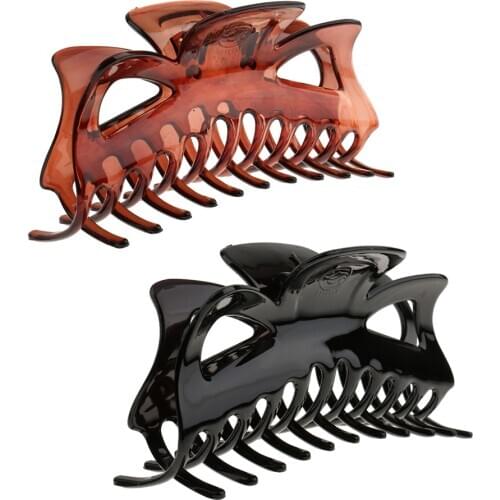 Fashion 14cm Brown or Black Jumbo Jaw Hair Clip Claw Clamp Headwear Accessories for Women Girls Hairstyle