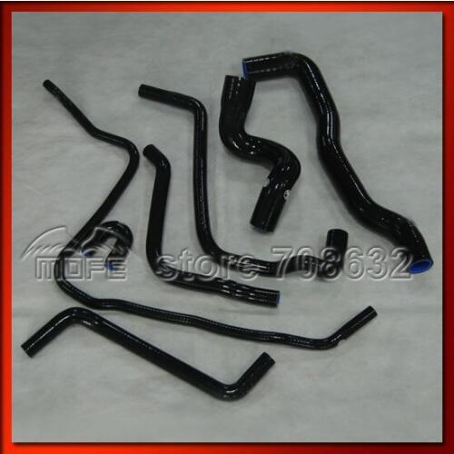 MOFE -7pcs High Quality Silicone Radiator Hose Kit for Saab 9-3 2.0T 1998~2002 Black Blue Red
