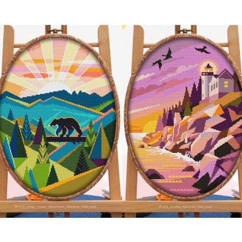 Colorfully animals Decoration New Arrival Craft Christmas Cross Stich Set NO Hoop Counted DIY Cross Stitch Kit Painting
