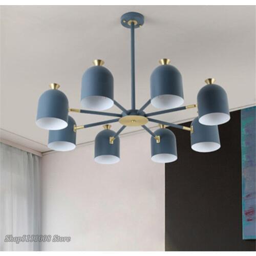 Nordic Chandelier led lights Modern Macaron Fresh Hanging Lamp Dining Living room Bedroom Cafe Bar lustre Home Decor Luminaire