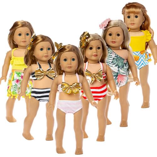 2019 New Fashion lovely Bikini clothes Suits Fit For American Girl Doll 18Inch American Girl Doll Clothes