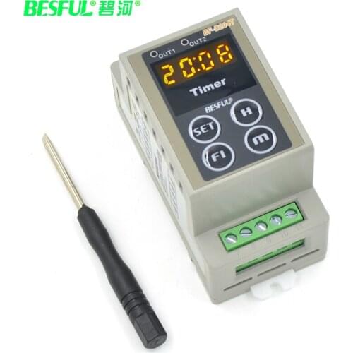 New Original Dual timer BF-D204T time switch automatic time controller electronic time switch 220V